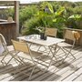 Voir la diapositive 2 : HESPERIDE Table de jardin pliante Azua en aluminium