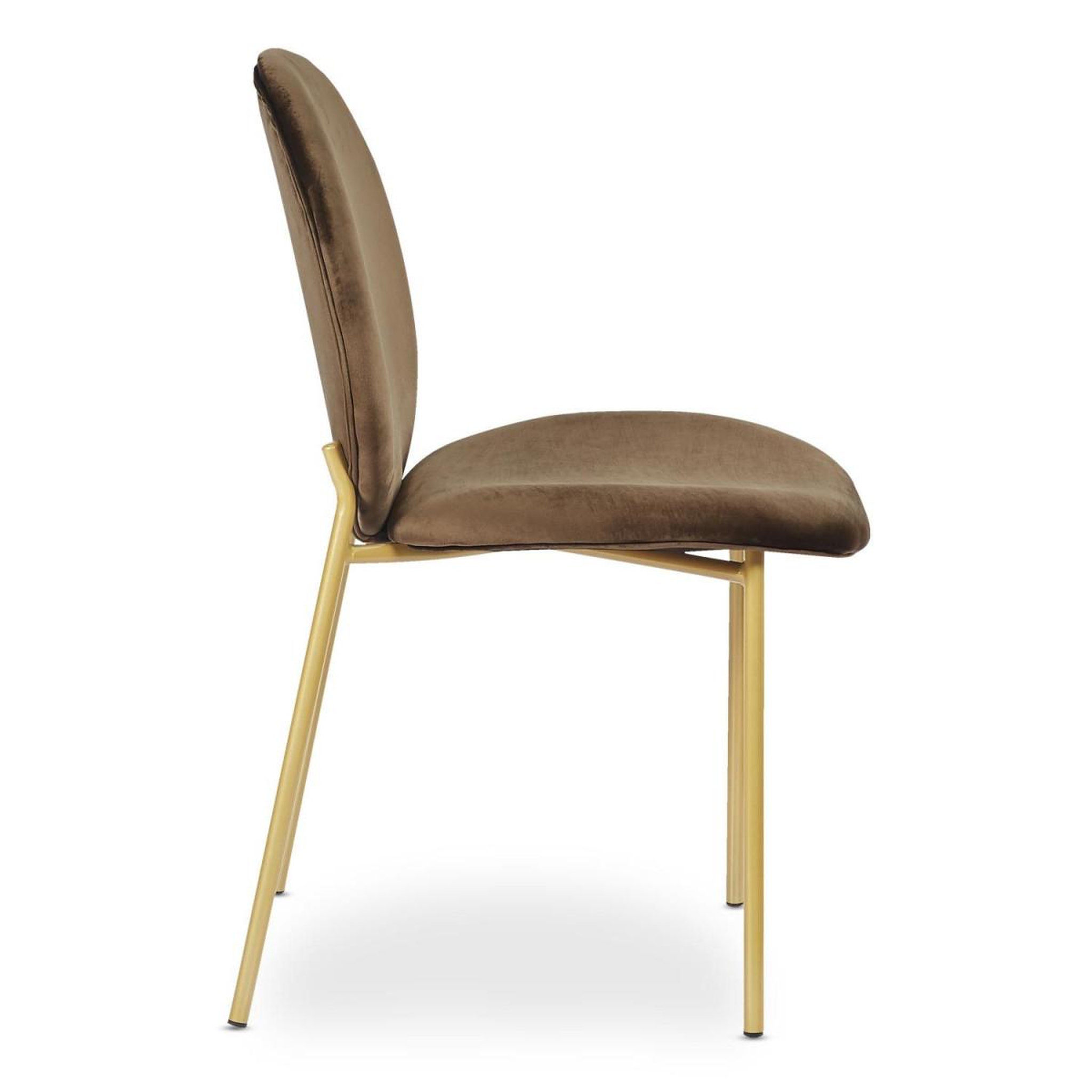 Voir la diapositive 5 : Paris Prix Lot de 2 chaises médaillon en velours  della  79cm camel