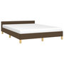 Voir la diapositive 3 : VIDAXL Cadre de lit sans matelas marron fonce 140x200 cm tissu