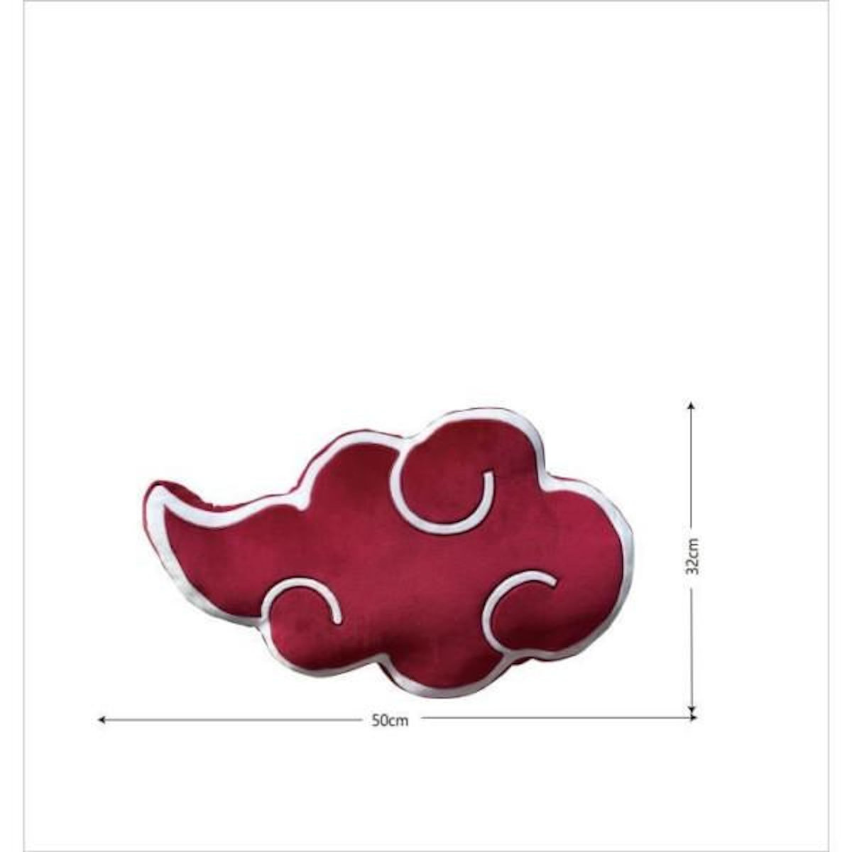 NARUTO Coussin 3D - NARUTO SHIPPUDEN - Logo Akatsuki - Microfibre - 50 cm