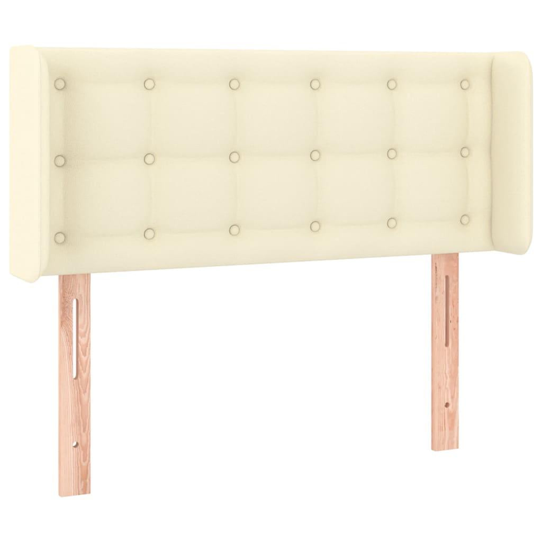 Voir la diapositive 3 : VIDAXL Tete de lit a LED Creme 103x16x78/88 cm Similicuir