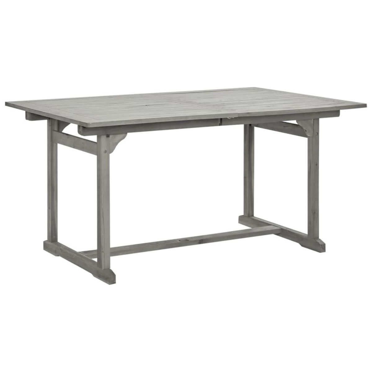VIDAXL Table a dîner de jardin (150-200)x100x75cm Bois d'acacia massif