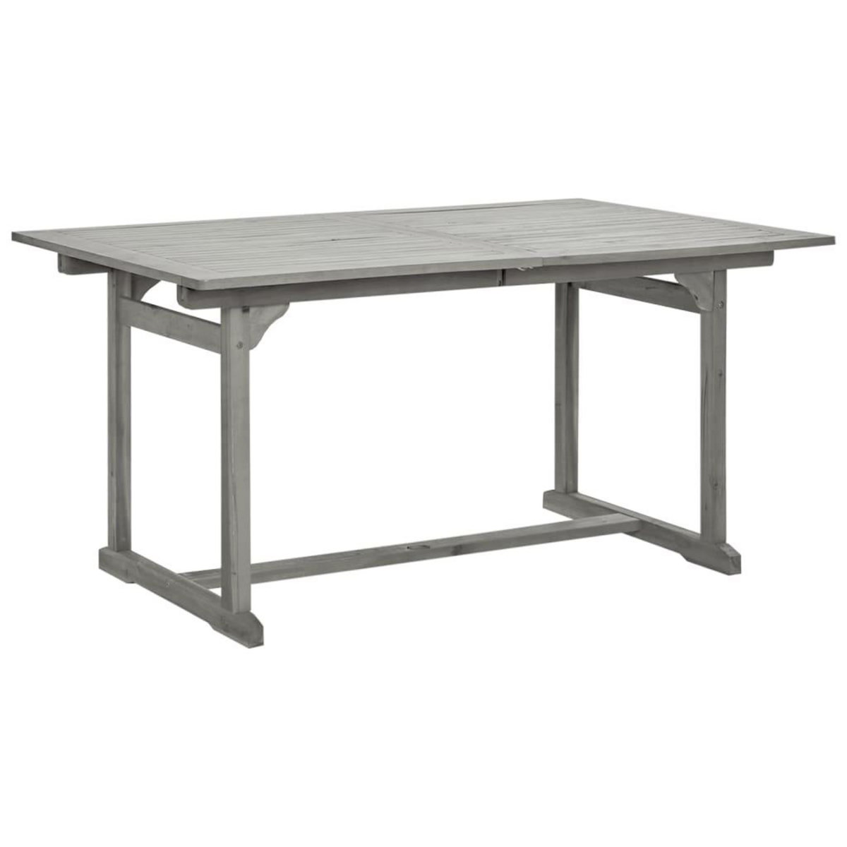 VIDAXL Table a dîner de jardin (150-200)x100x75cm Bois d'acacia massif