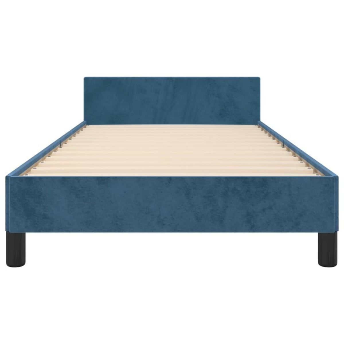 VIDAXL Cadre de lit sans matelas bleu fonce 80x200 cm velours