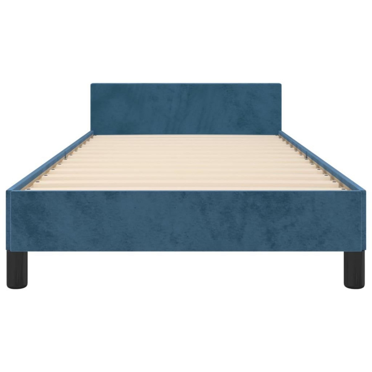 VIDAXL Cadre de lit sans matelas bleu fonce 80x200 cm velours
