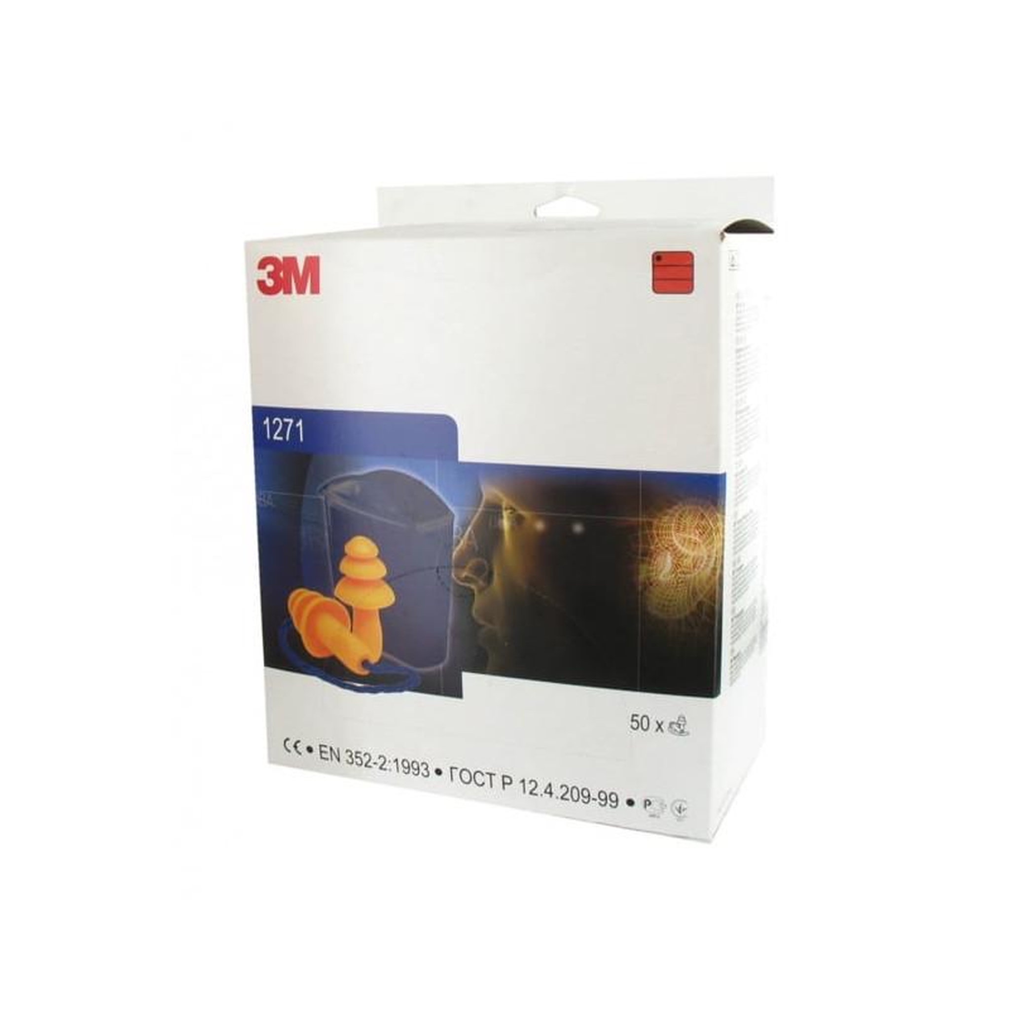 3M Boite de 50 paires de bouchons d'oreilles avec cordons 3m - 1200
