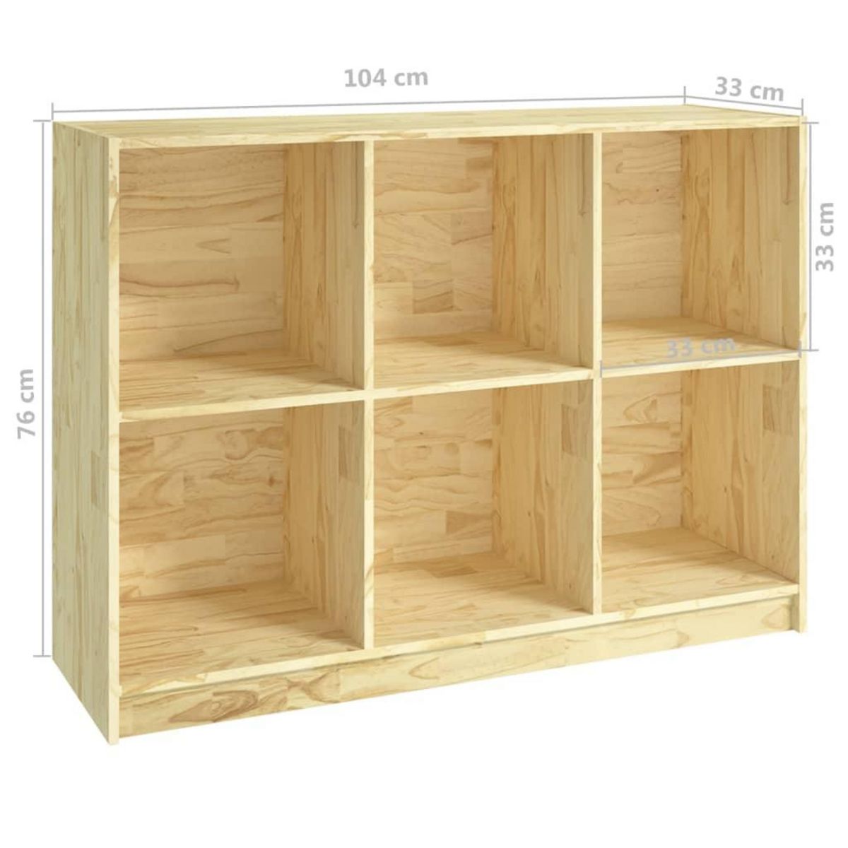 VIDAXL Bibliotheque 104x33x76 cm bois de pin massif