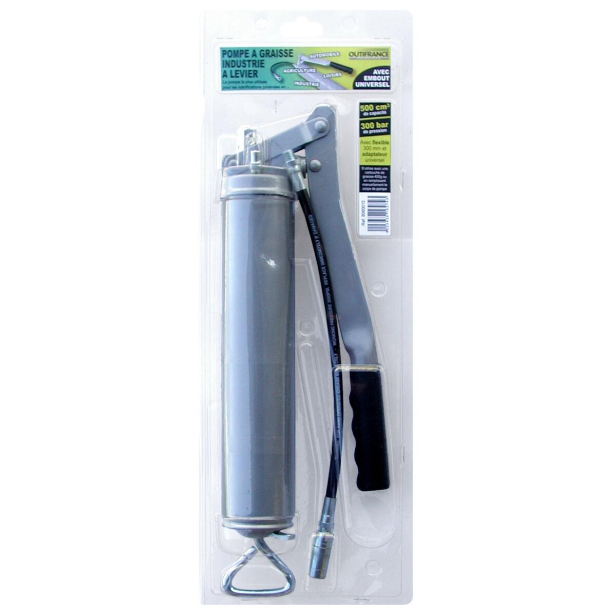 OUTIFRANCE Pompe à graisse à levier avec 1 cartouche de 400 g