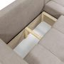 Voir la diapositive 5 : BEST MOBILIER Nicole - canapé d'angle réversible 4 places convertible avec coffre en tissu