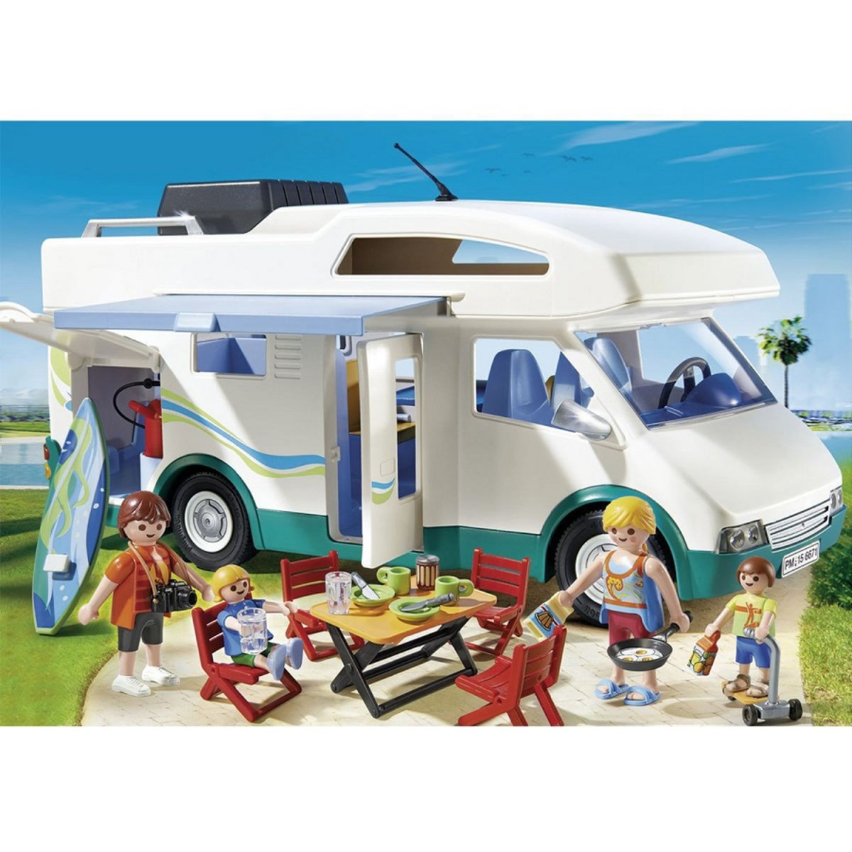 PLAYMOBIL 6671 - Summer Fun - Famille avec camping car