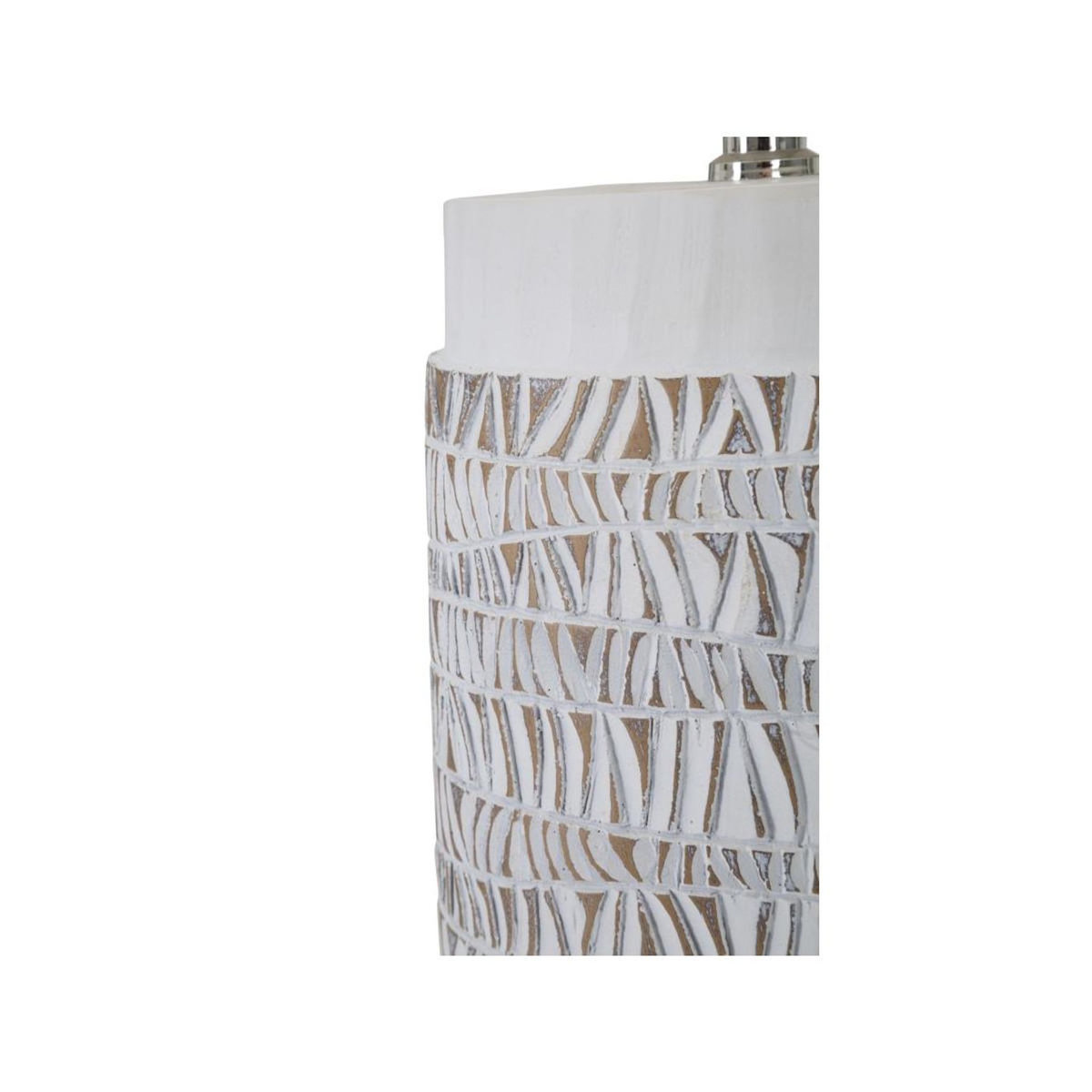 Paris Prix Lampe à Poser en Résine  Nairobi  60cm Blanc & Naturel