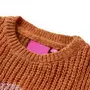 VIDAXL Pull-over tricote pour enfants cognac 128