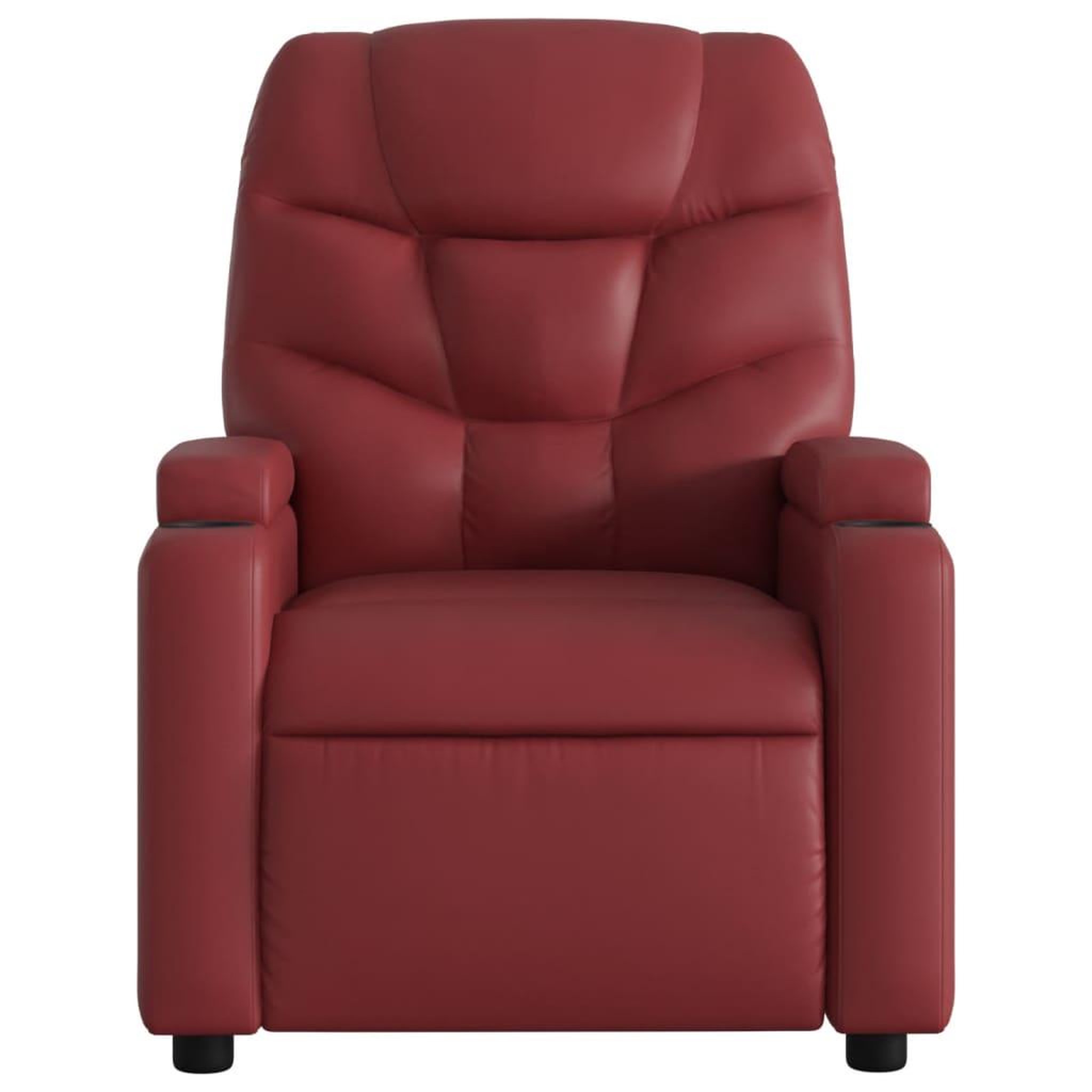 Voir la diapositive 4 : VIDAXL Fauteuil de massage inclinable Rouge bordeaux Similicuir