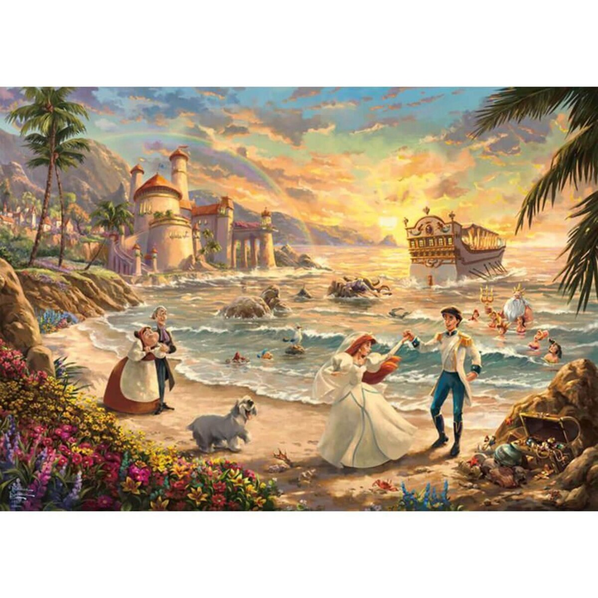 Schmidt Puzzle 1000 pièces : Disney, La Petite Sirène : Célébration de l'Amour, Thomas Kinkade