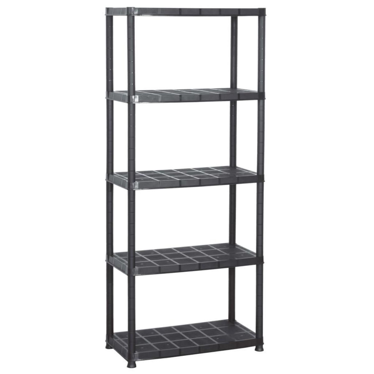 VIDAXL Etagere de rangement a 5 niveaux Noir 71x38x170 cm Plastique