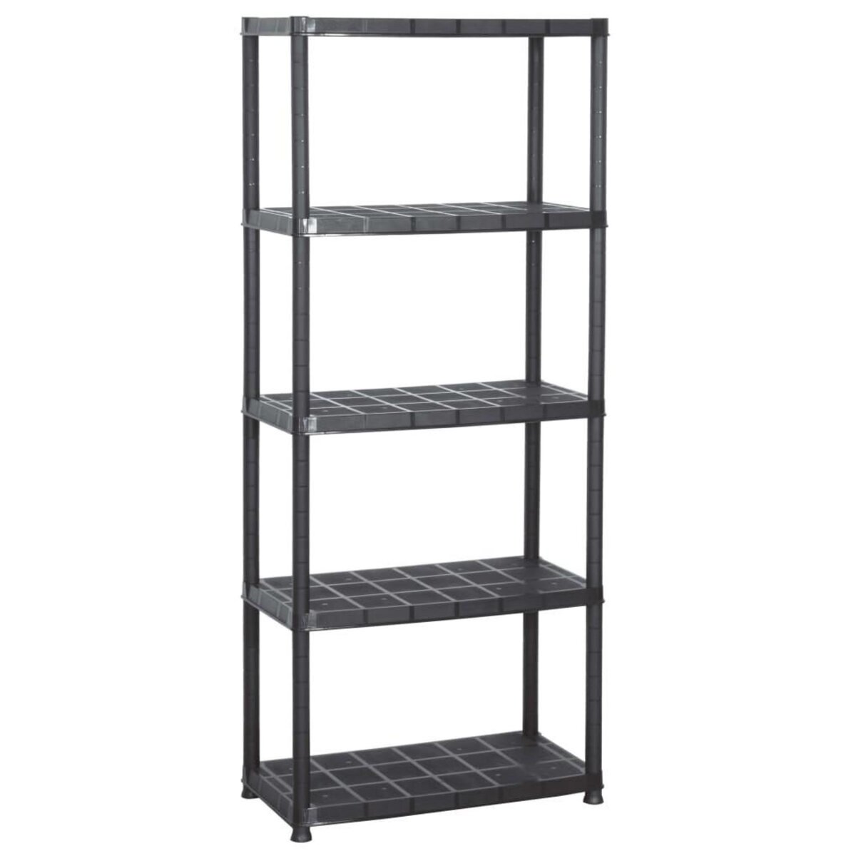 VIDAXL Etagere de rangement a 5 niveaux Noir 71x38x170 cm Plastique