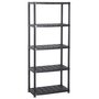 Voir la diapositive 2 : VIDAXL Etagere de rangement a 5 niveaux Noir 71x38x170 cm Plastique