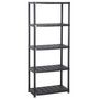 Voir la diapositive 2 : VIDAXL Etagere de rangement a 5 niveaux Noir 71x38x170 cm Plastique
