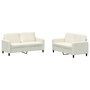 Voir la diapositive 2 : VIDAXL Ensemble de canapes 2 pcs creme velours