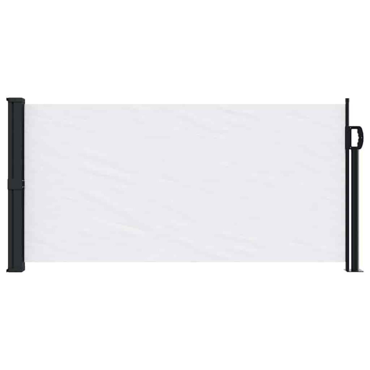 VIDAXL Auvent lateral retractable blanc 100x500 cm