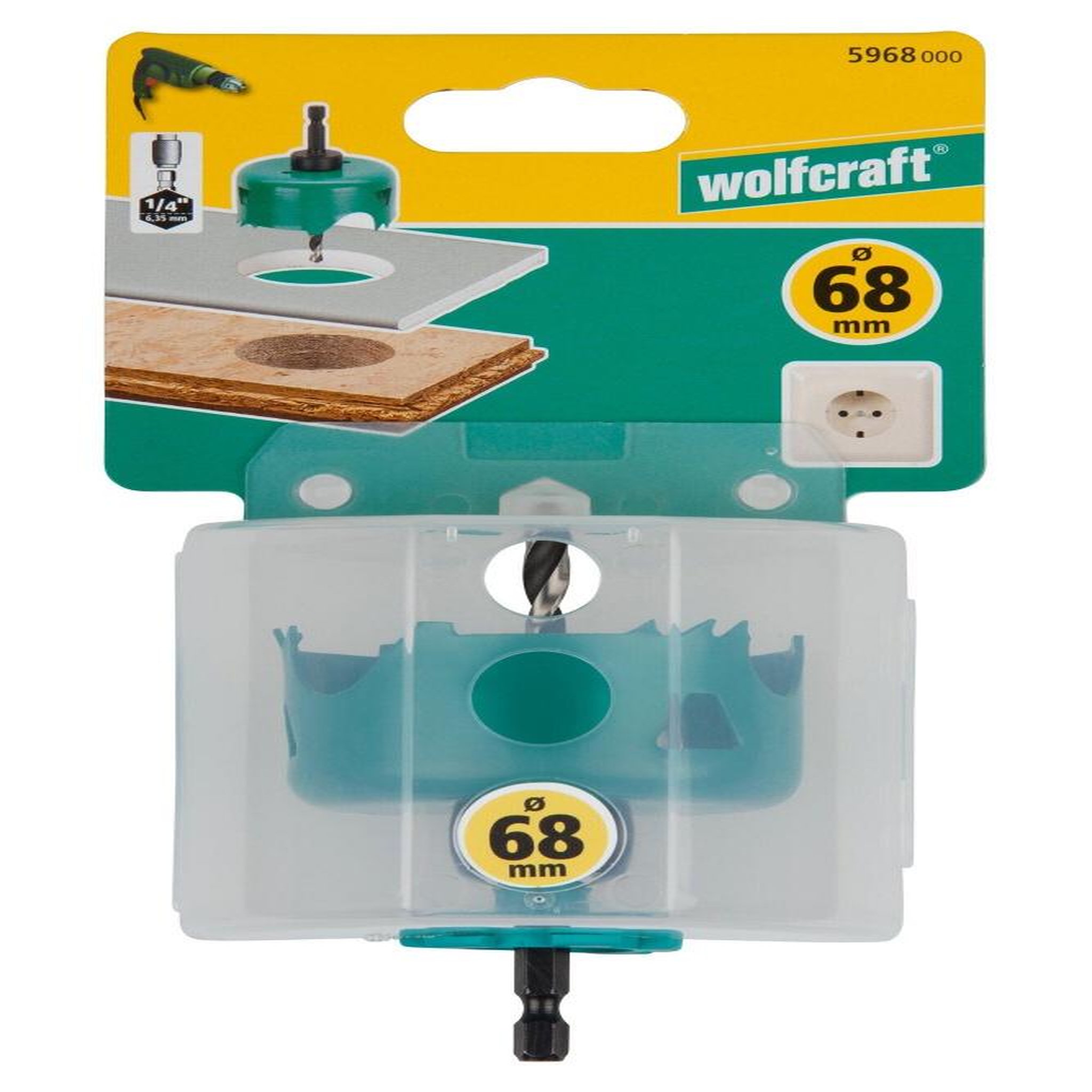 WOLFCRAFT Scie cloche CT maçonnerie/pierre/bois/plastique wolfcraft diamètre 68 mm