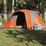 Voir la diapositive 1 : VIDAXL Tente familiale a dome 6 personnes gris et orange impermeable