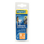 Rapid Lot de 32 rivets aluminium Diam.4 x H.16 mm RAPID