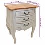 Voir la diapositive 6 : VIDAXL Table de chevet bois d'acajou massif 48x35x64 cm