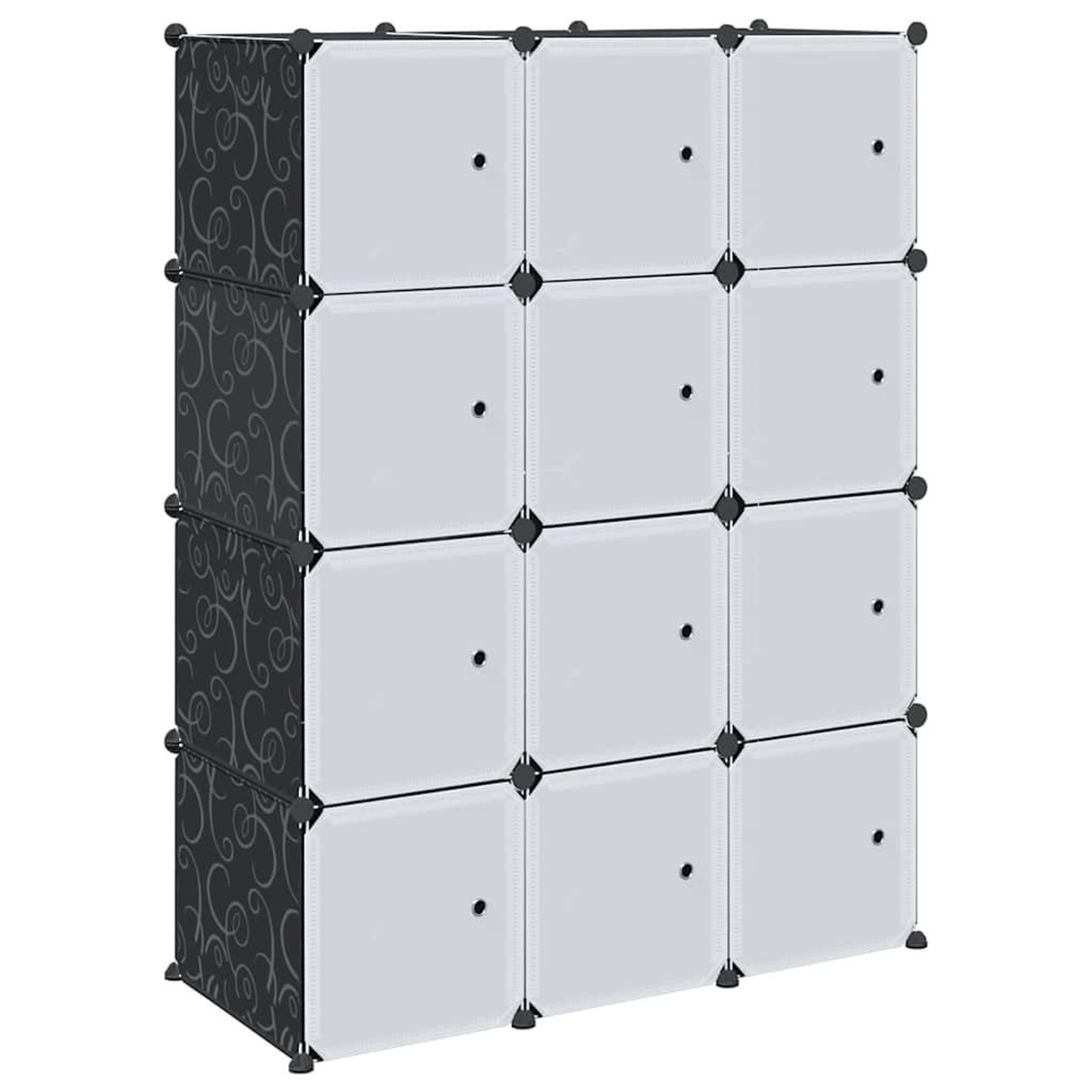 Voir la diapositive 2 : VIDAXL Cubes de rangement 12 pcs avec tiges de suspension PP