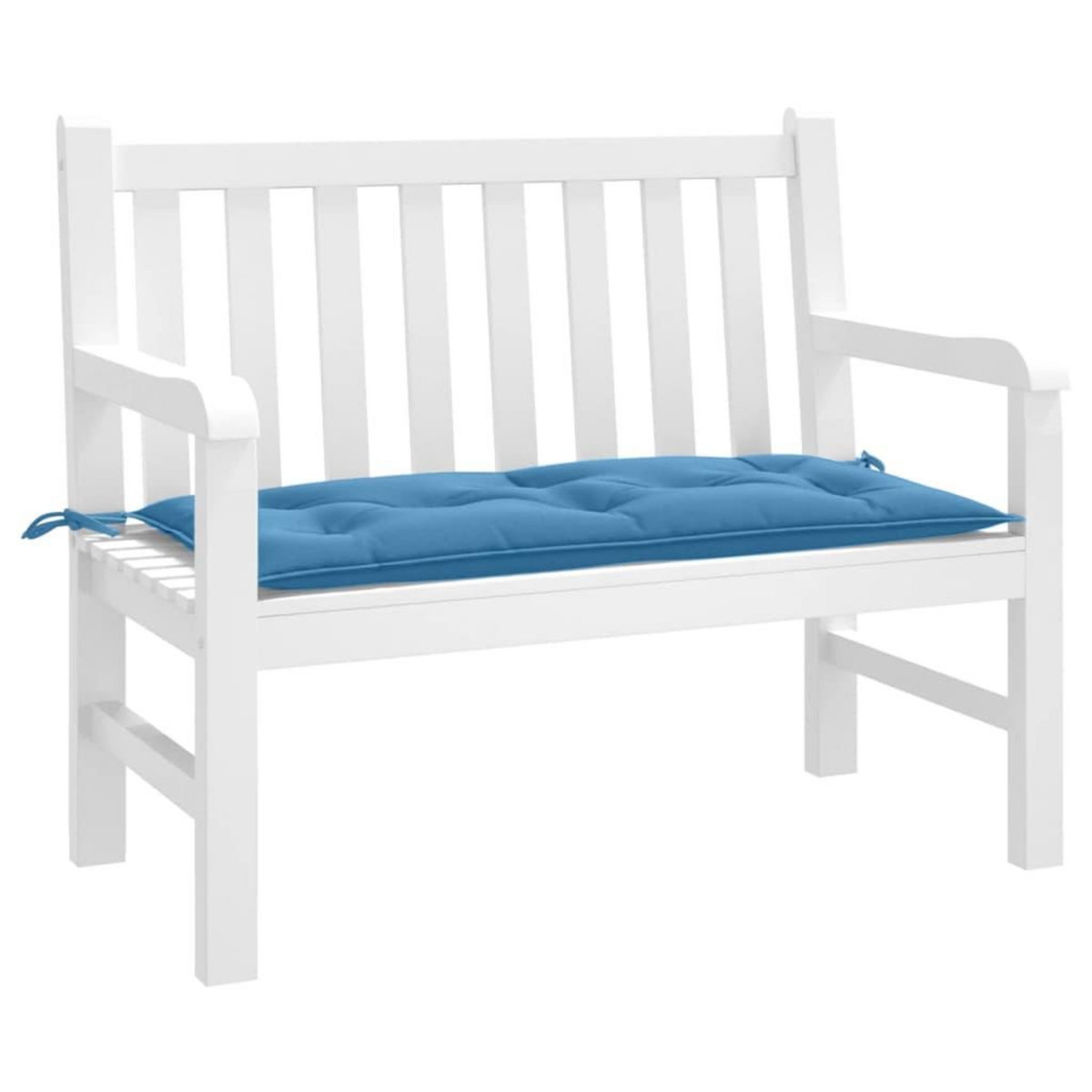 VIDAXL Coussin de banc de jardin bleu melange 100x50x7 cm tissu