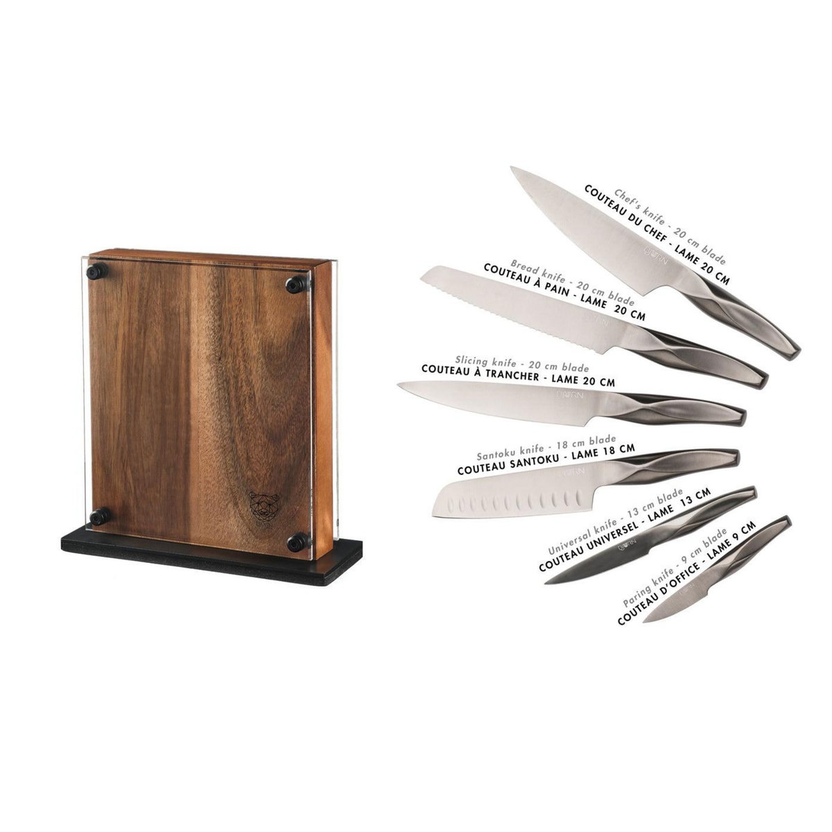 BJORN Bloc couteaux de cuisine LARUS RAUMA - 7 pièces