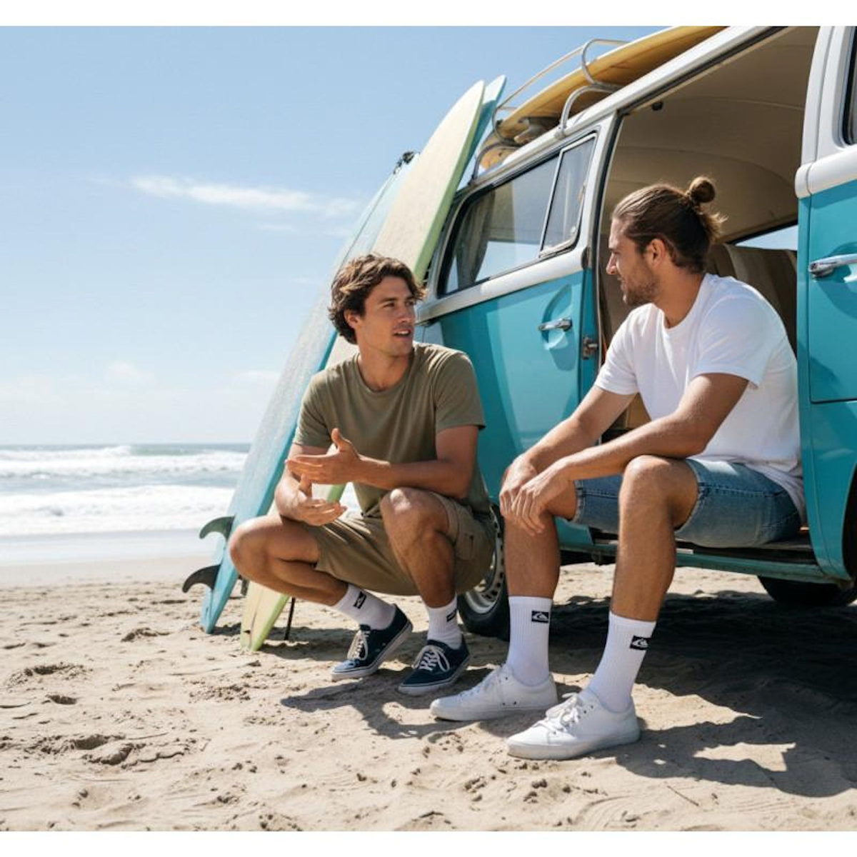 QUIKSILVER Quiksilver Pack de Chaussettes Homme Crew – Lot 6 Paires Sport Cushioned