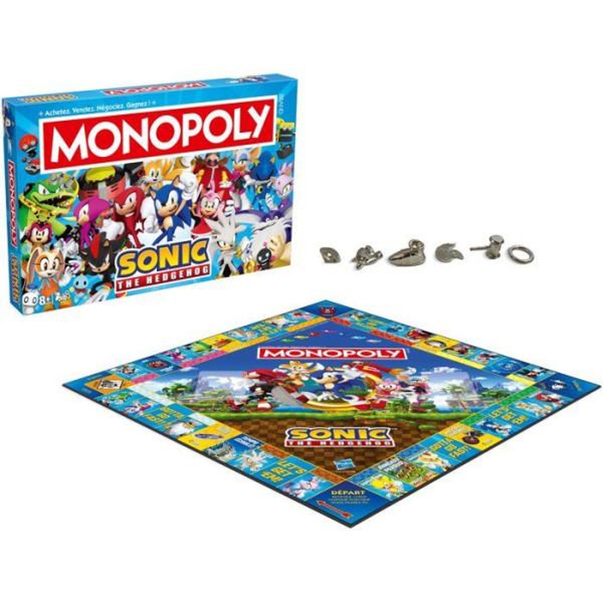 Winning Moves Jeu de société - WINNING MOVES - Monopoly Modern Sonic - Multicolore - 1 joueur ou plus - 60 min