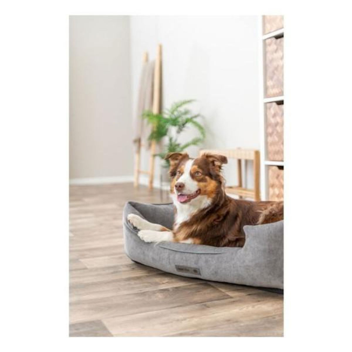 Trixie Panier pour chien - TRIXIE - VITAL LENNOX - Tissu chenille - 80 x 60 cm - Gris