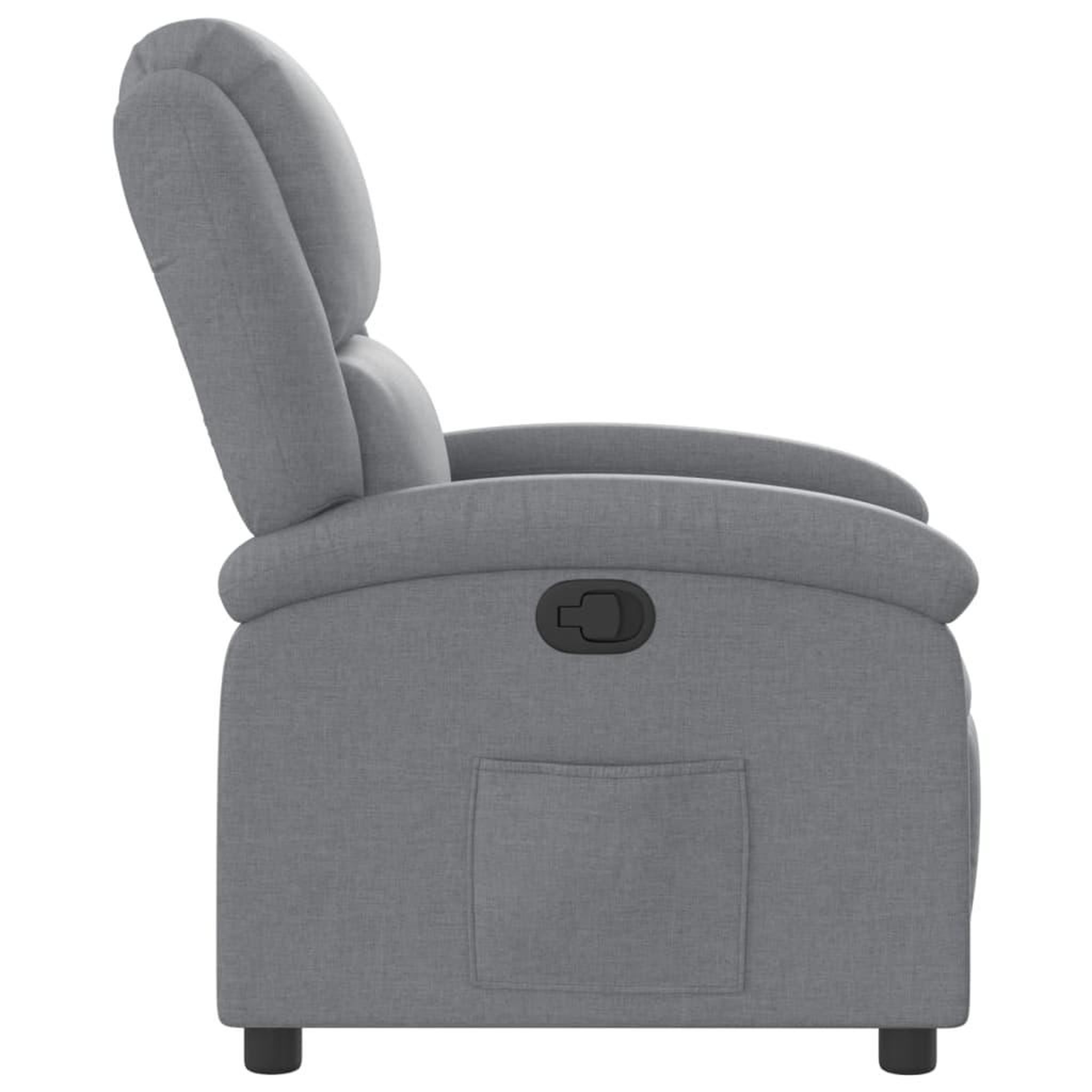 Voir la diapositive 4 : VIDAXL Fauteuil inclinable Gris clair Tissu