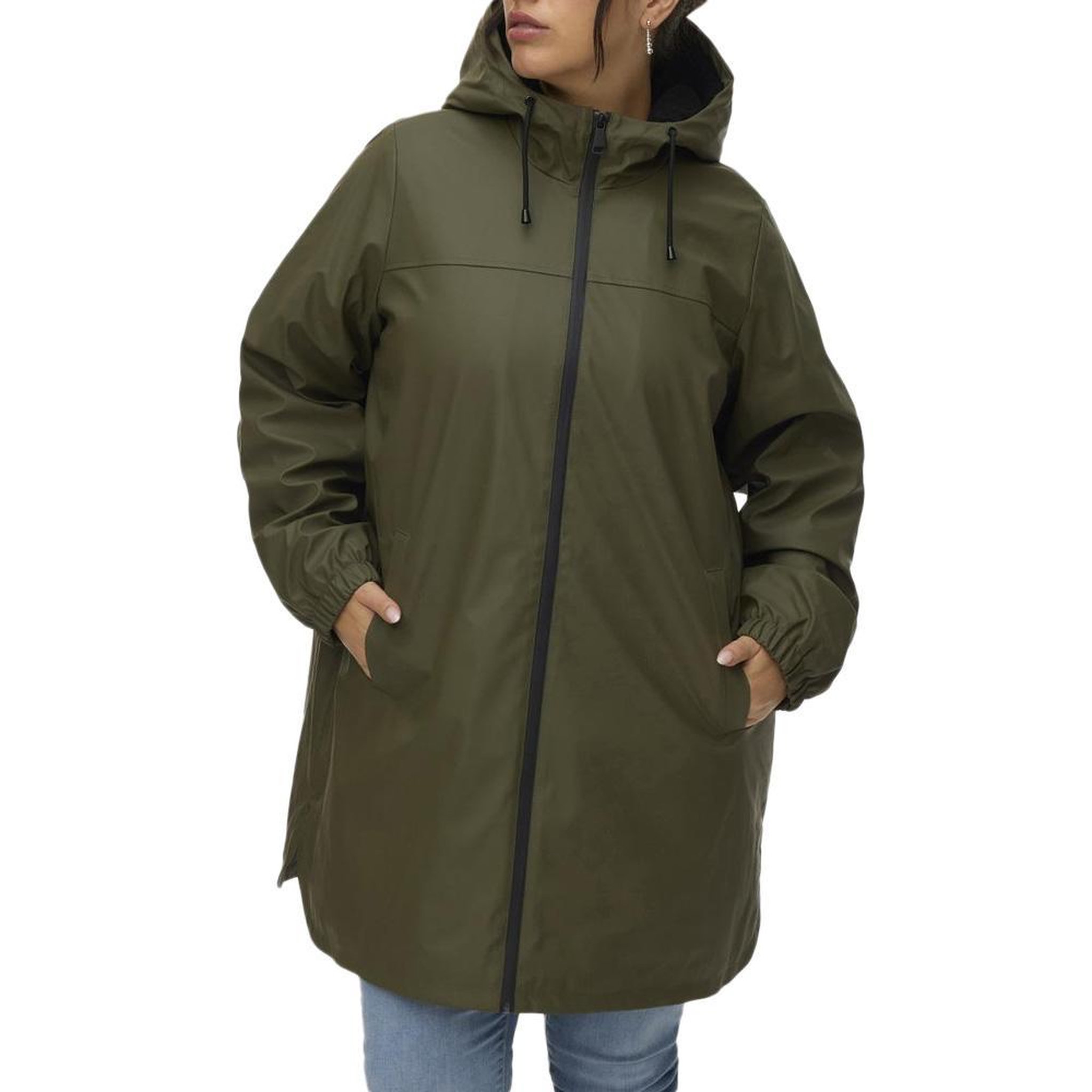 Voir la diapositive 1 : Vero Moda Veste Imperméable Kaki Vero Moda Teddy Coated