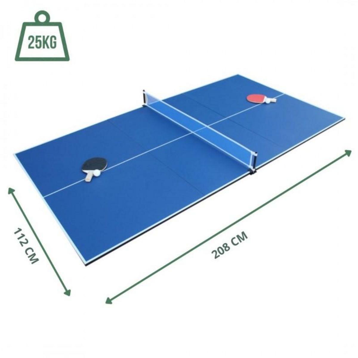 SOKKER Plateau de table de ping-pong avec accessoires - pliable ( 3 panneaux)