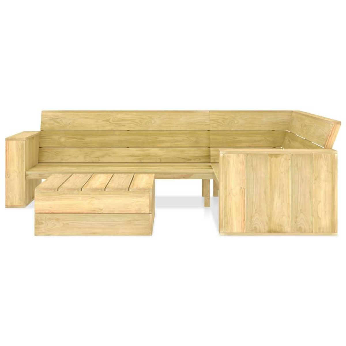 VIDAXL Salon de jardin 2 pcs Bois de pin impregne