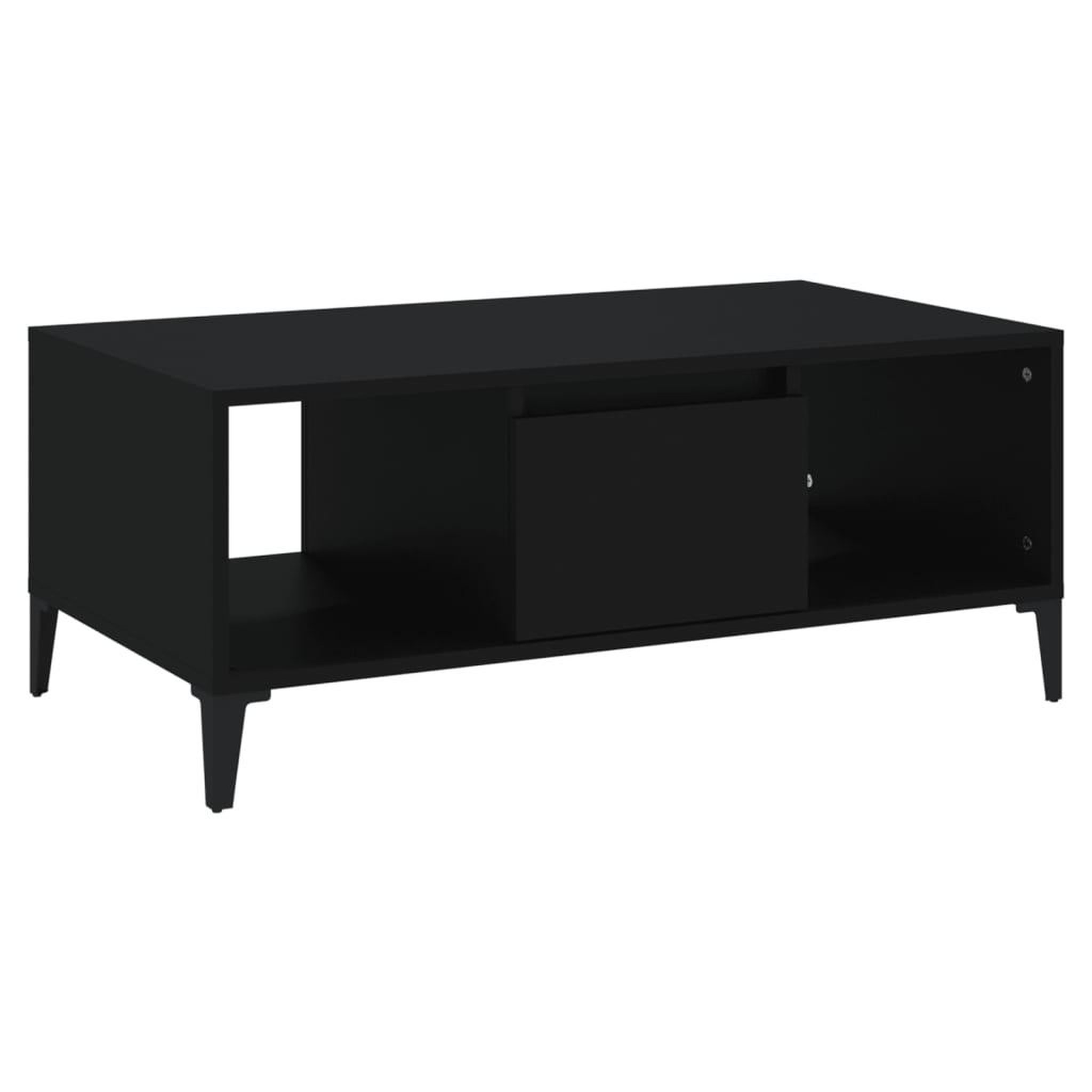 Voir la diapositive 2 : VIDAXL Table basse Noir 90x50x36,5 cm Bois d'ingenierie
