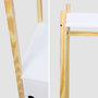 Voir la diapositive 5 : SWEEEK Penderie pour enfants - TOBIAS - deux portes coulissantes et portant bois massif en pin naturel blanc.  80X40X136.5CM