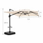 Voir la diapositive 3 : CONCEPT USINE Parasol rectangulaire 2x3m déporté rotatif écru PIANA