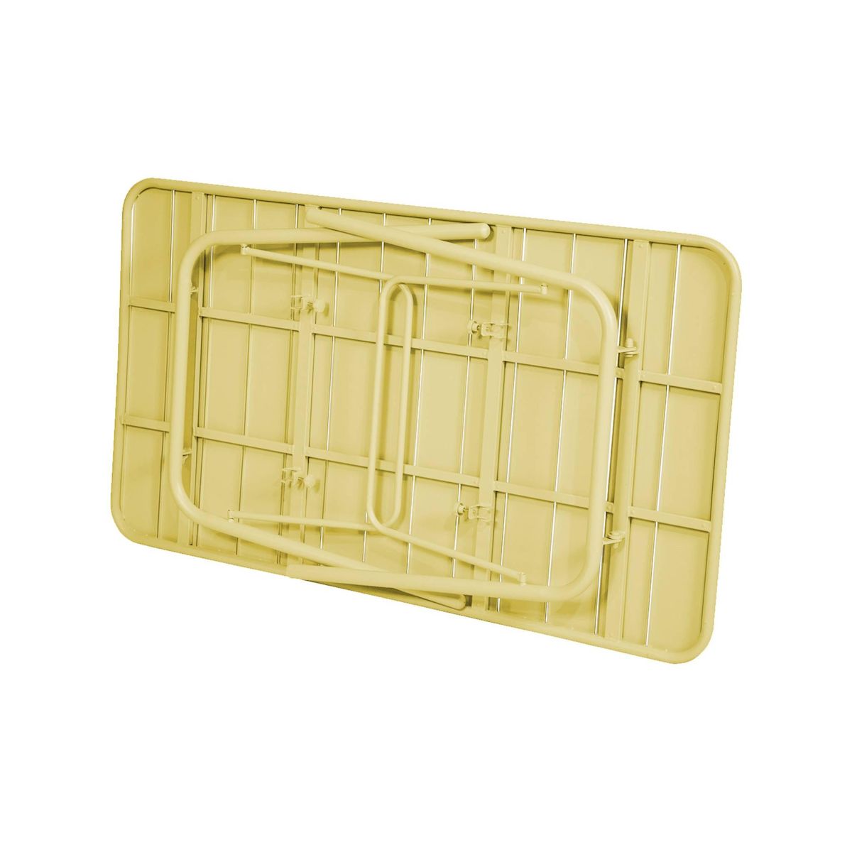 SWEEEK Table de jardin pliante métal 6 places, Amelia 141,2 x 80 x 72,5cm