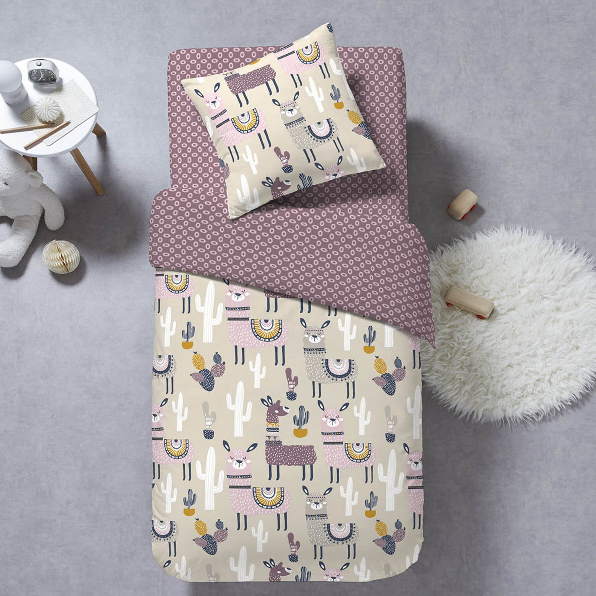 Parure housse de couette enfant en coton 51 fils 