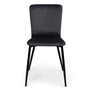 Voir la diapositive 3 : ID MARKET Lot de 4 chaises MACHA en velours gris foncé pour salle à manger