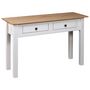 Voir la diapositive 4 : VIDAXL Table console Blanc 110x40x72 cm Pin solide Gamme Panama