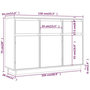 Voir la diapositive 6 : VIDAXL Buffet 110x34x75 cm Bois massif de pin