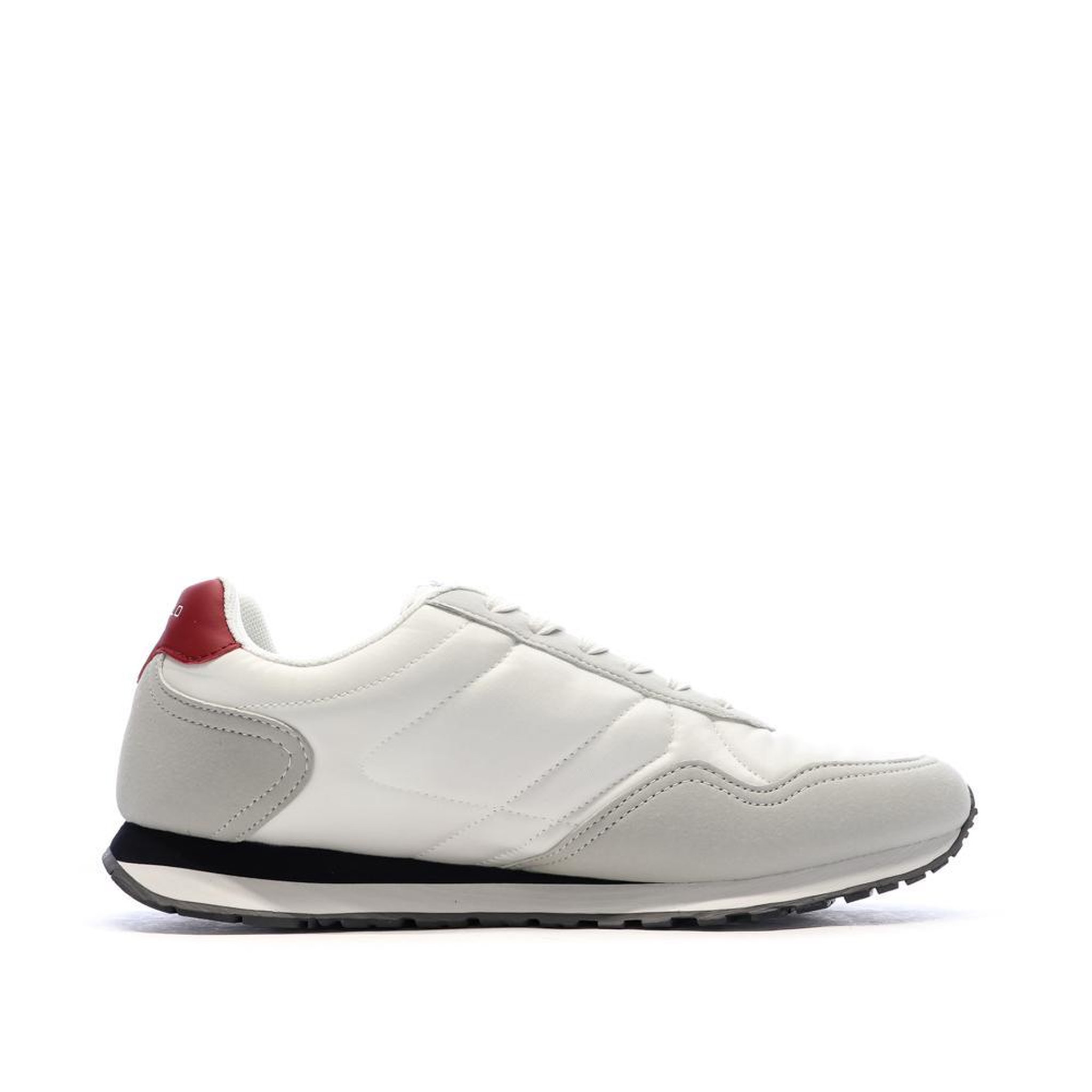 Voir la diapositive 2 : U.S. Polo Assn. Baskets Blanches/Grises/Marines Femme US Polo ASSN FS1