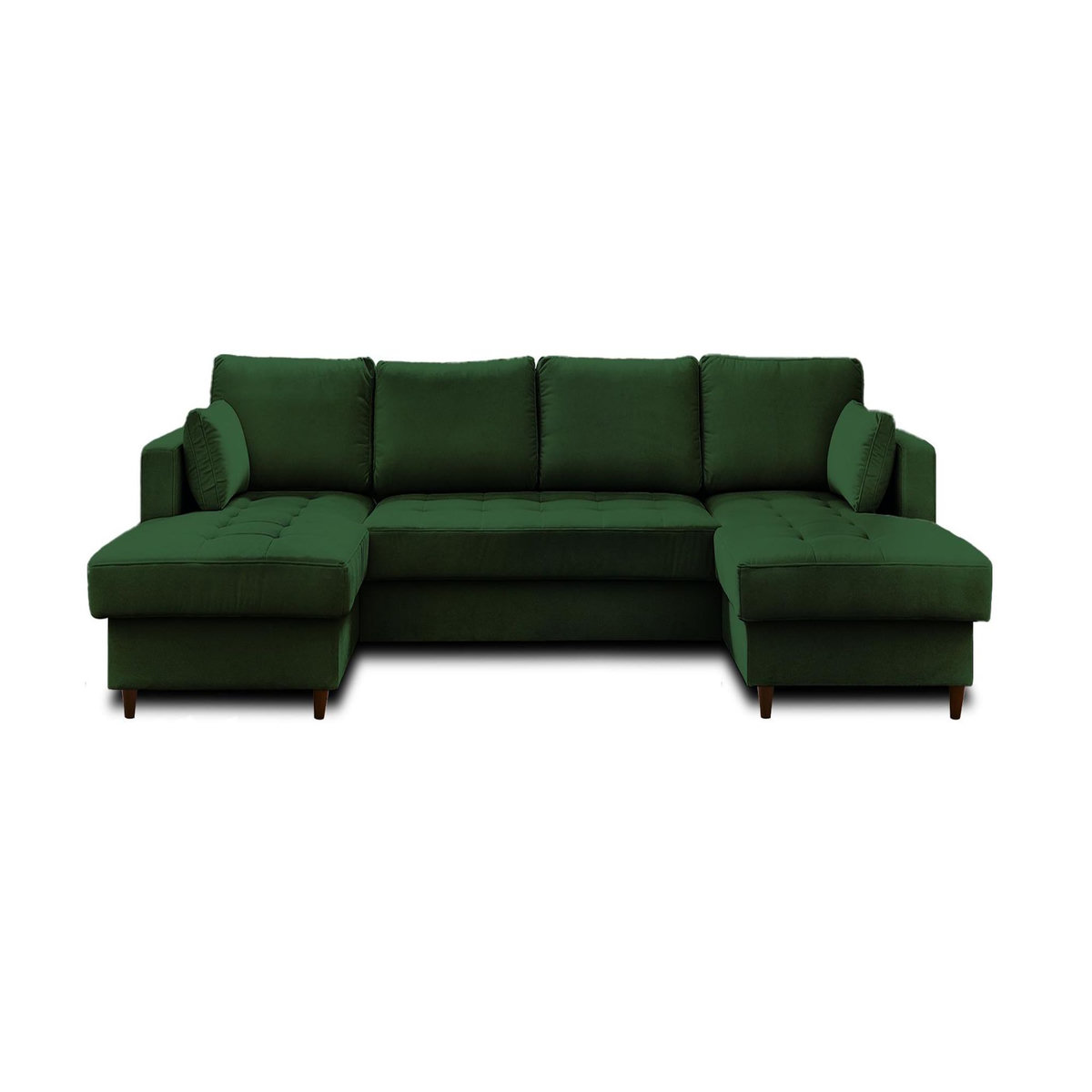 LISA DESIGN Anna - canapé panoramique en u - 7 places - convertible avec coffre - en velours