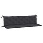 Voir la diapositive 2 : VIDAXL Coussins de banc jardin lot de 2 noir 180x50x7 cm tissu Oxford