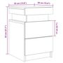 Voir la diapositive 6 : VIDAXL Tables de chevet avec LED 2 pcs vieux bois bois d'ingenierie